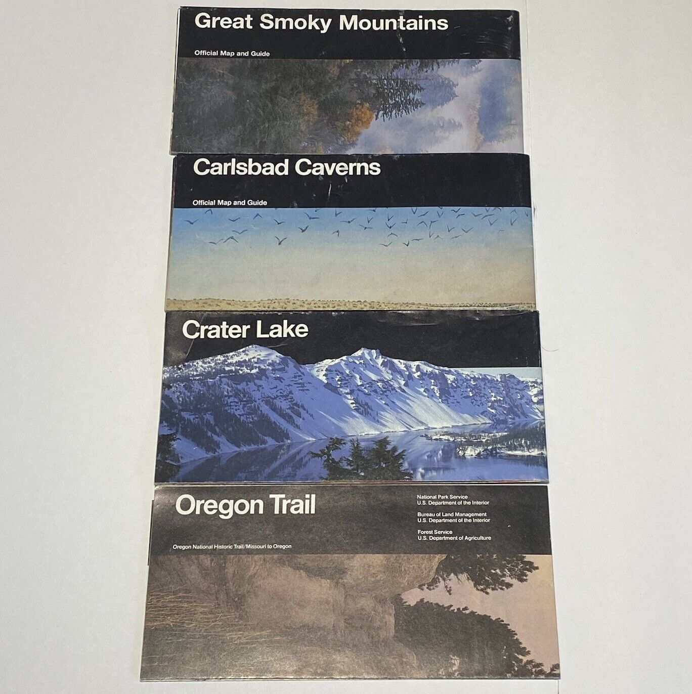 Lot of 4 Vintage 90s National Park Service Maps Guides