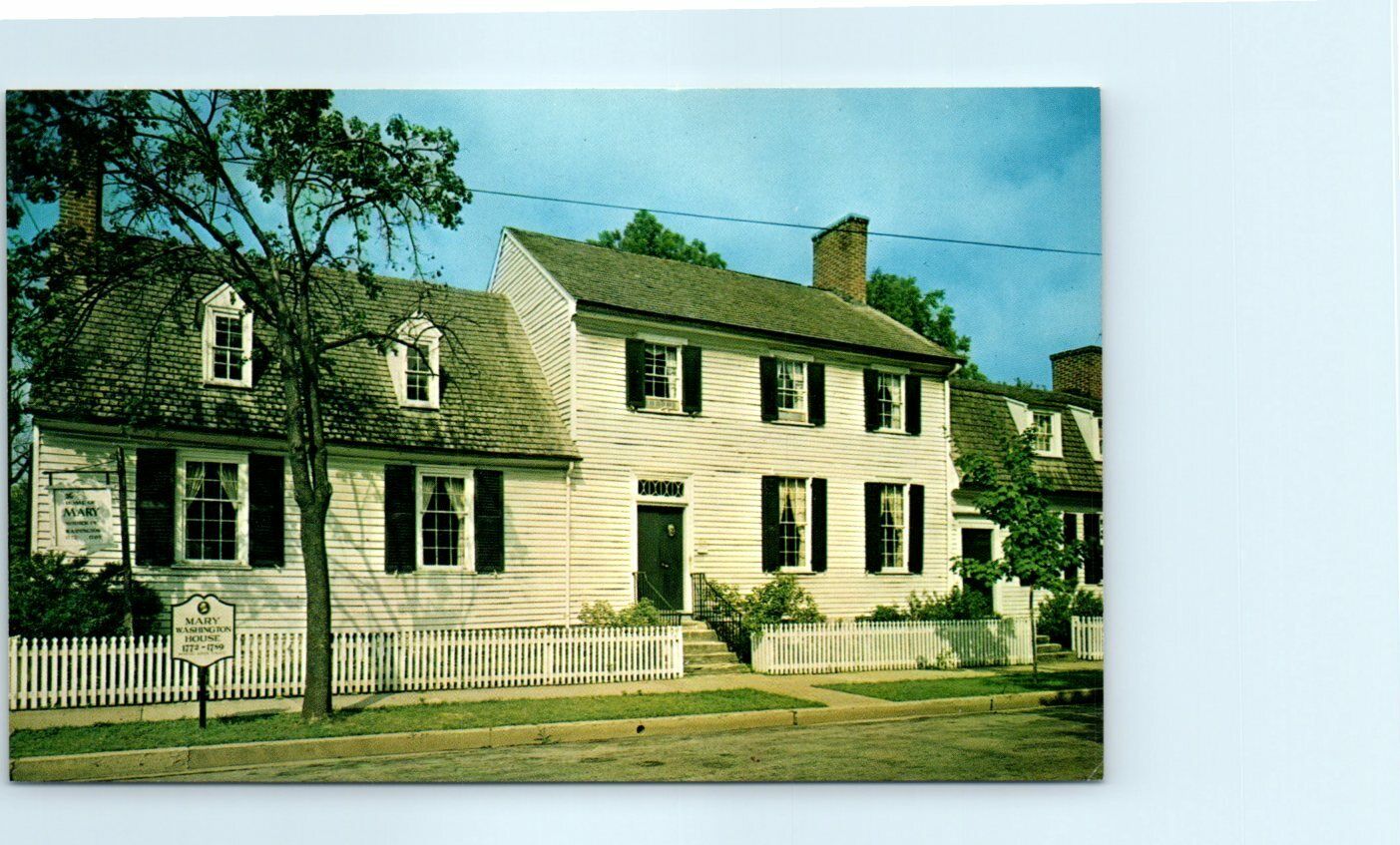 Postcard - Mary Washington House, Fredericksburg, Virginia