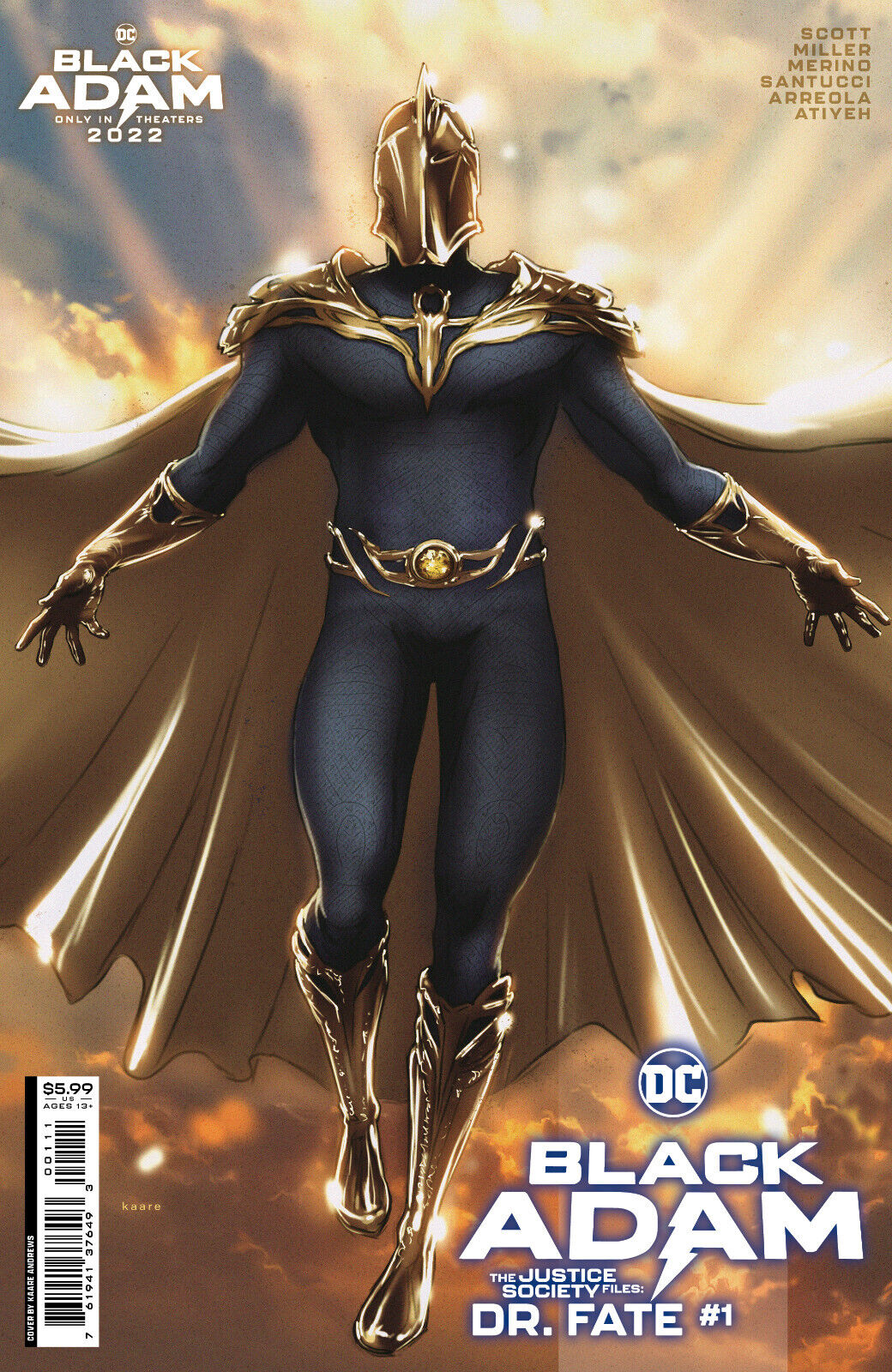 BLACK ADAM: JUSTICE SOCIETY FILES - DR. FATE #1 (KAARE ANDREWS VARIANT) ~ DC