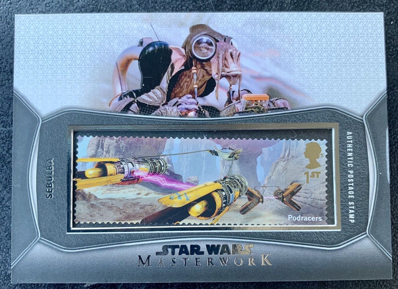 Star Wars Masterwork 2021 Topps Sebulba SC-SE Postage Stamp Relic Trading Card