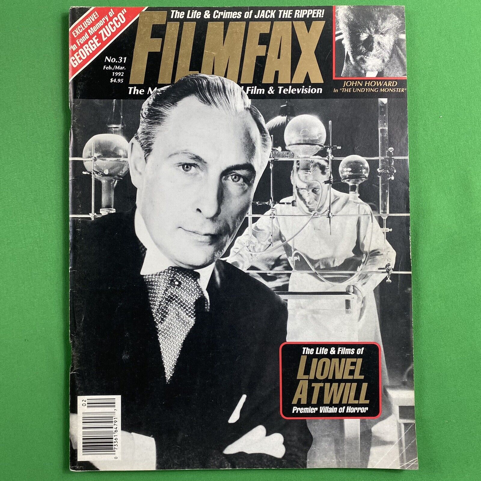 Filmfax Magazine #31 1992 Jack The Ripper Lon Chaney Sr. Wolf Man George Zucco