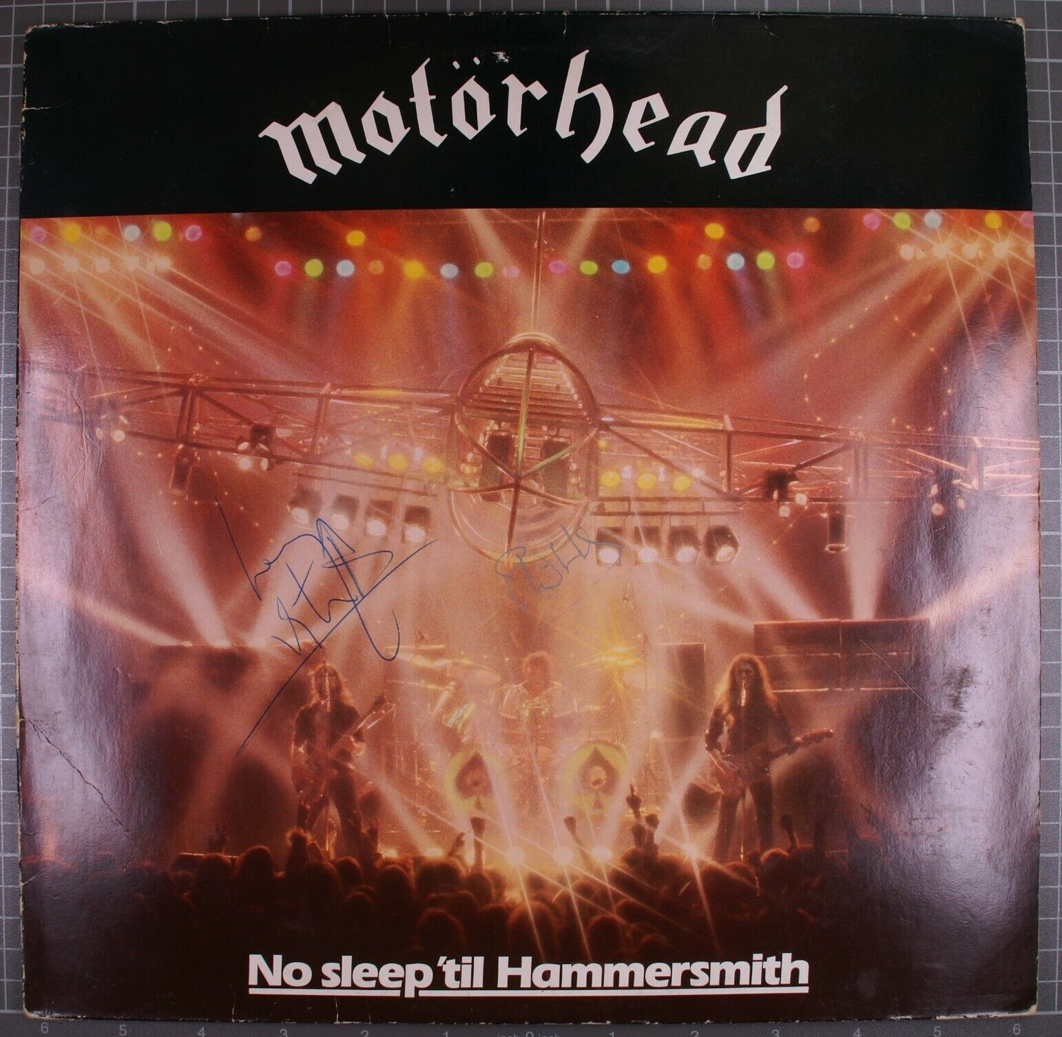 Motorhead Lemmy And Phil Signed No Sleep 'til Hammersmith Ltd Ed Gold Vinyl 1981