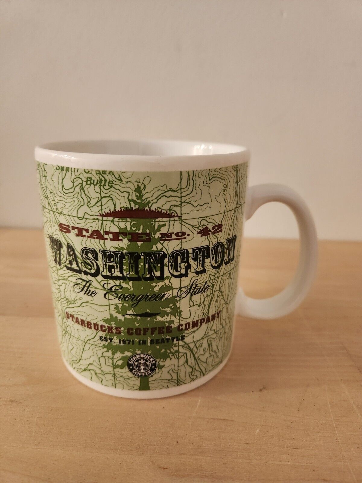 Vintage 1999 Starbucks Washington Oversized Coffee Mug - The Evergreen State