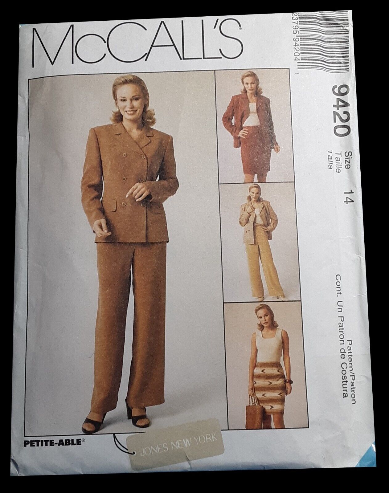 Vintage McCall's Designer #9420 Ensemble: Jacket, Pants, Skirt; Size 14 (1998)