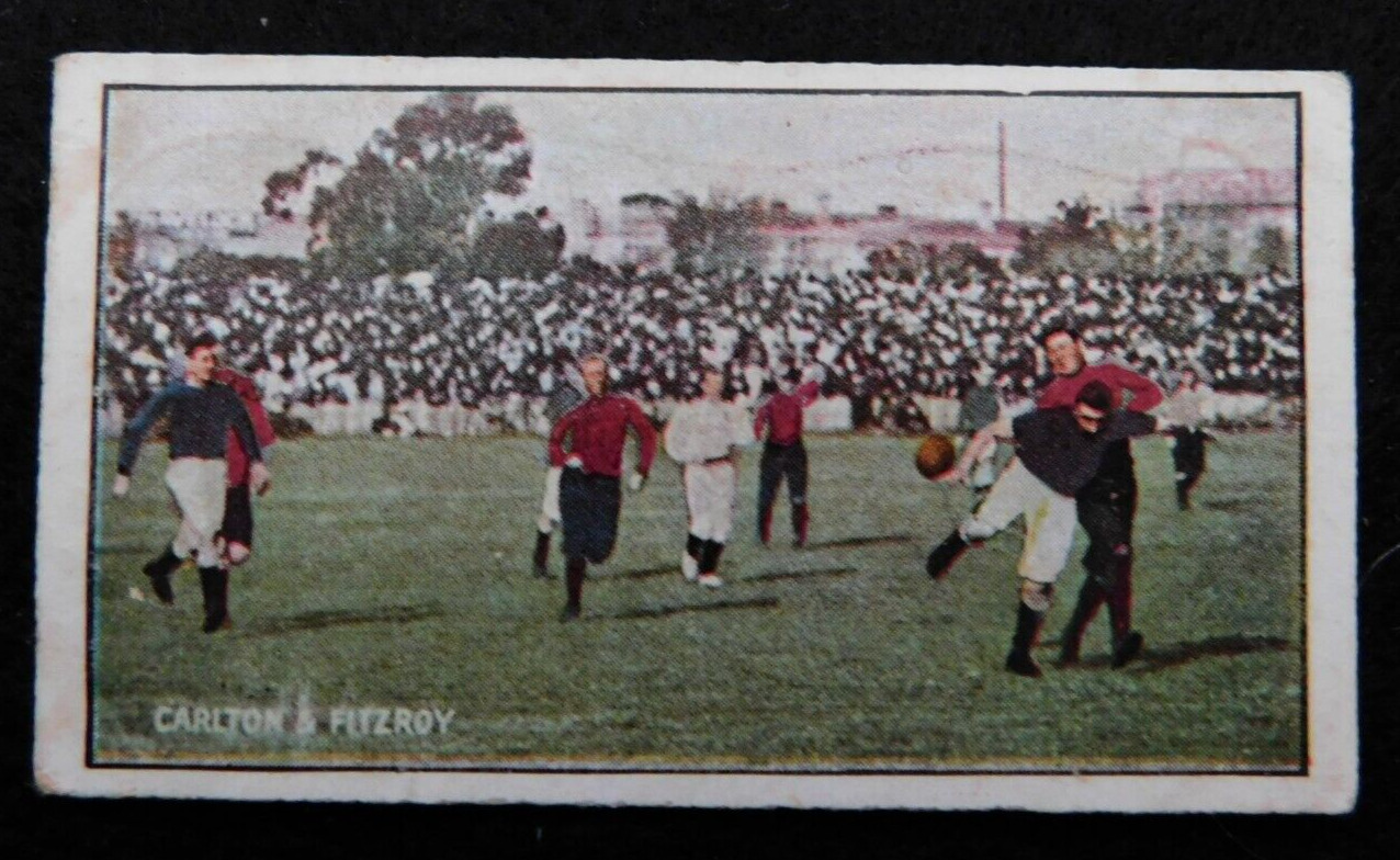 Rare 1904 Sniders Cig Card Australian Football Incidents in Play Carlton Fitzroy