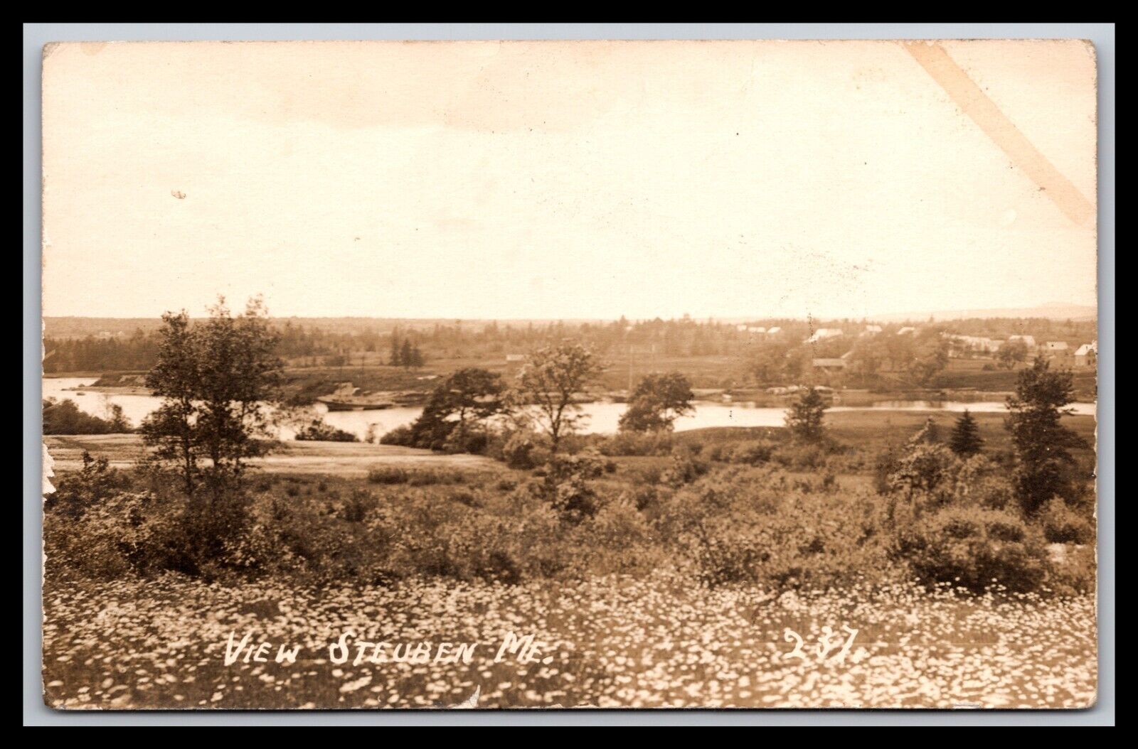 RPPC Maine  Country Side View Of Steuben, ME 1913