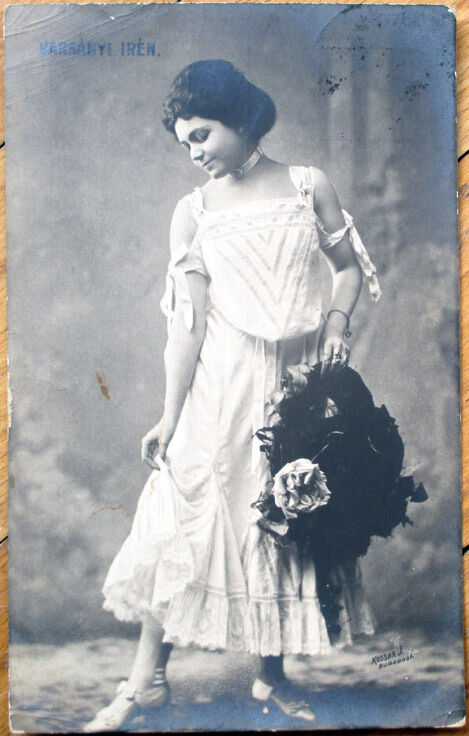 1904 Hungarian/Hungary Performer Realphoto Postcard: Varsanyi Iren
