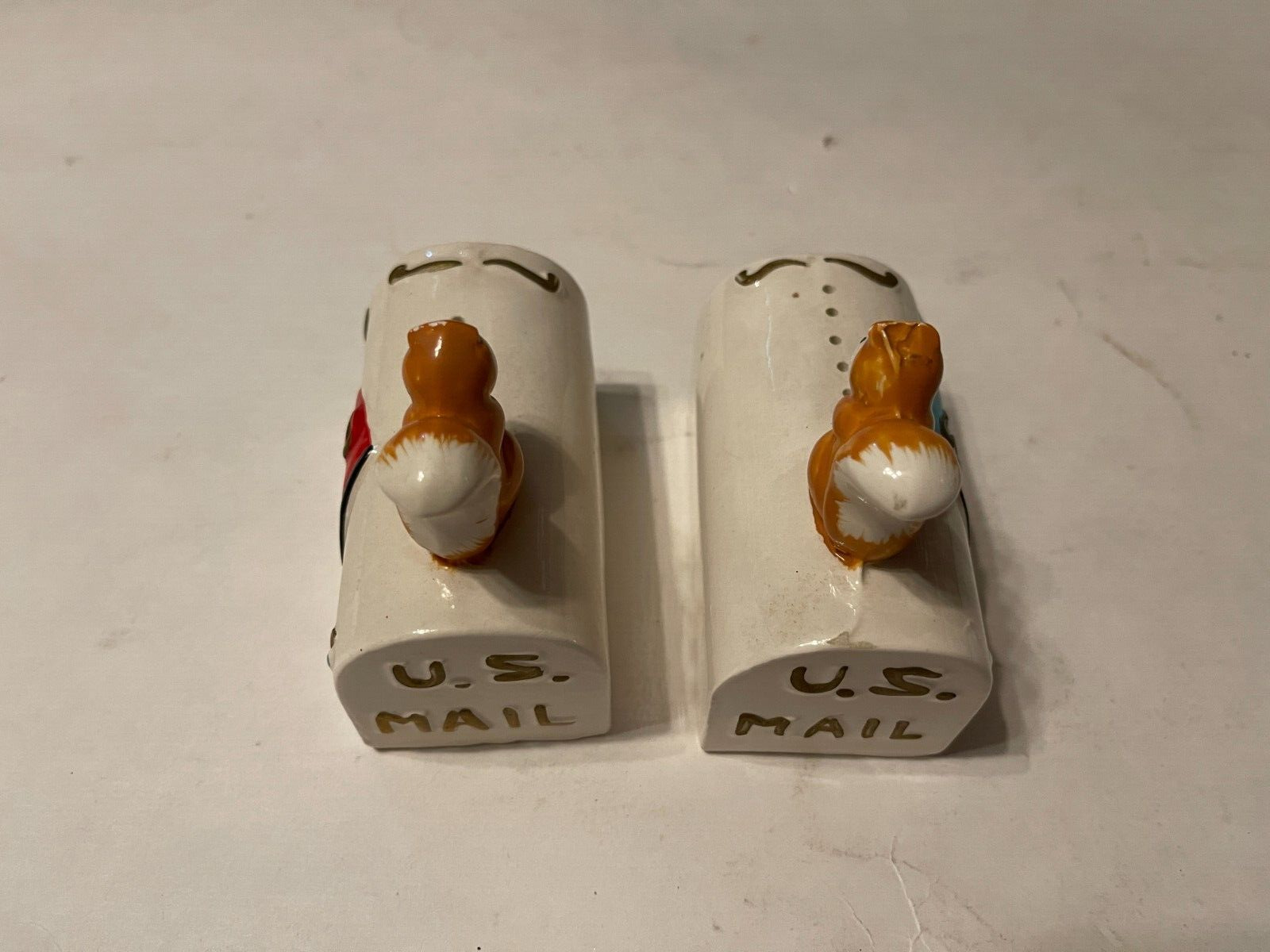 Vintage Salt Shakers US Mail Squirrels on Top japan
