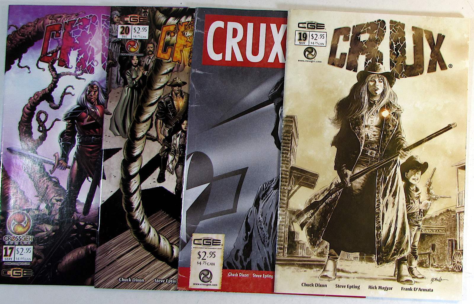 CRUX Lot of 4 #17,20,25,19 CrossGen (2002) 1st Print Comic Books