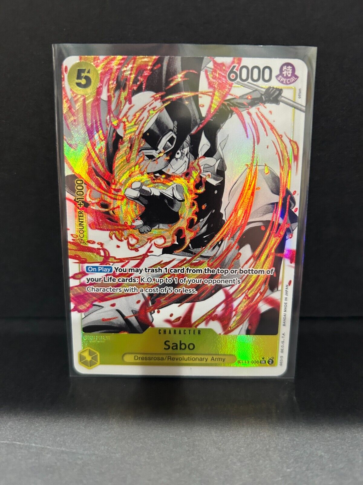 One Piece ST13-008 Ultra Deck:The Three Brothers Sabo Ink Parallel English Promo