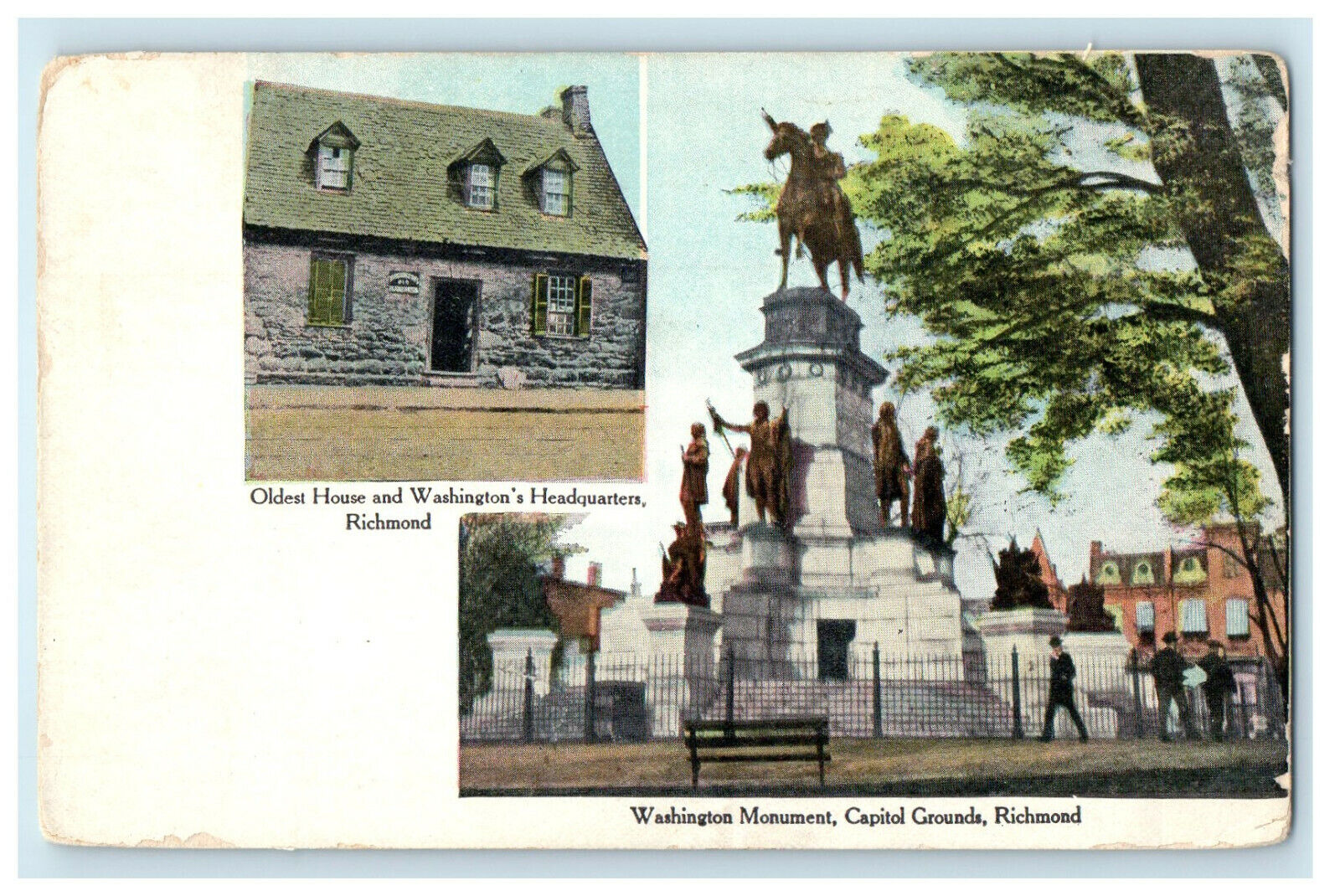 1902 Washington\'s Headquarters Monument and Capitol Grounds VA PMC Postcard