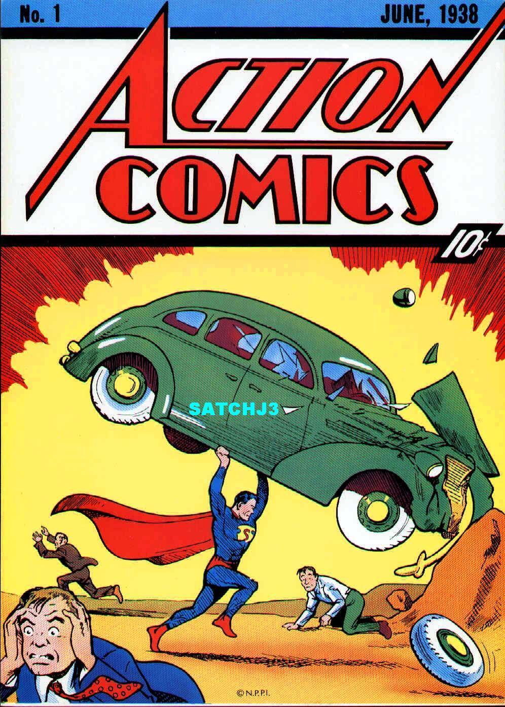 ACTION COMICS #1 SUPERMAN (1938) DC COMIC COVER POSTER PRINT 1974 ? CLASSIC CVR