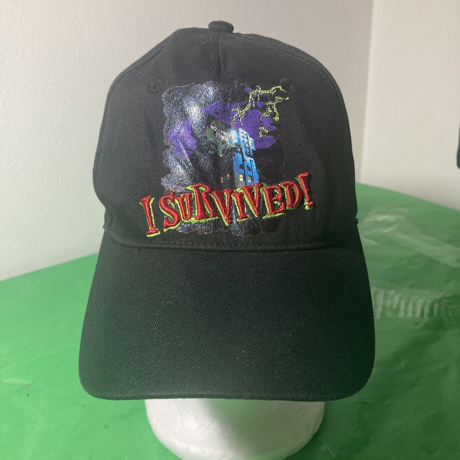 Disney The Tower Of Terror Hat 90’s Official Ride Hat Disneyland I SURVIVED RARE