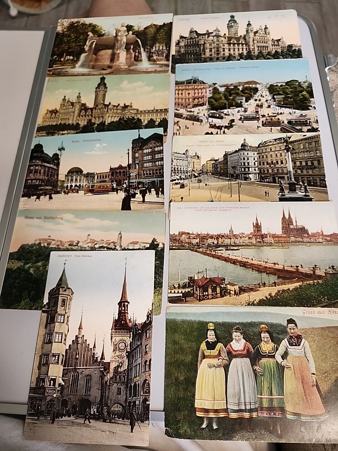 Vintage c1910 Germany Postcards Lot of 10 Leipzig Berlin Munchen Waldenburg D4