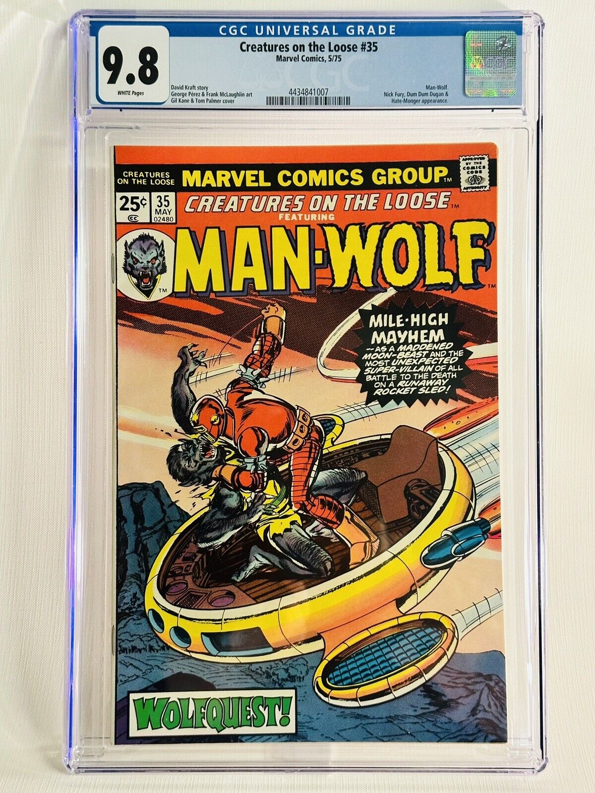 Creatures on the Loose 35 CGC 9.8 1975 WP MAN WOLF “1 Of 6 On Census”