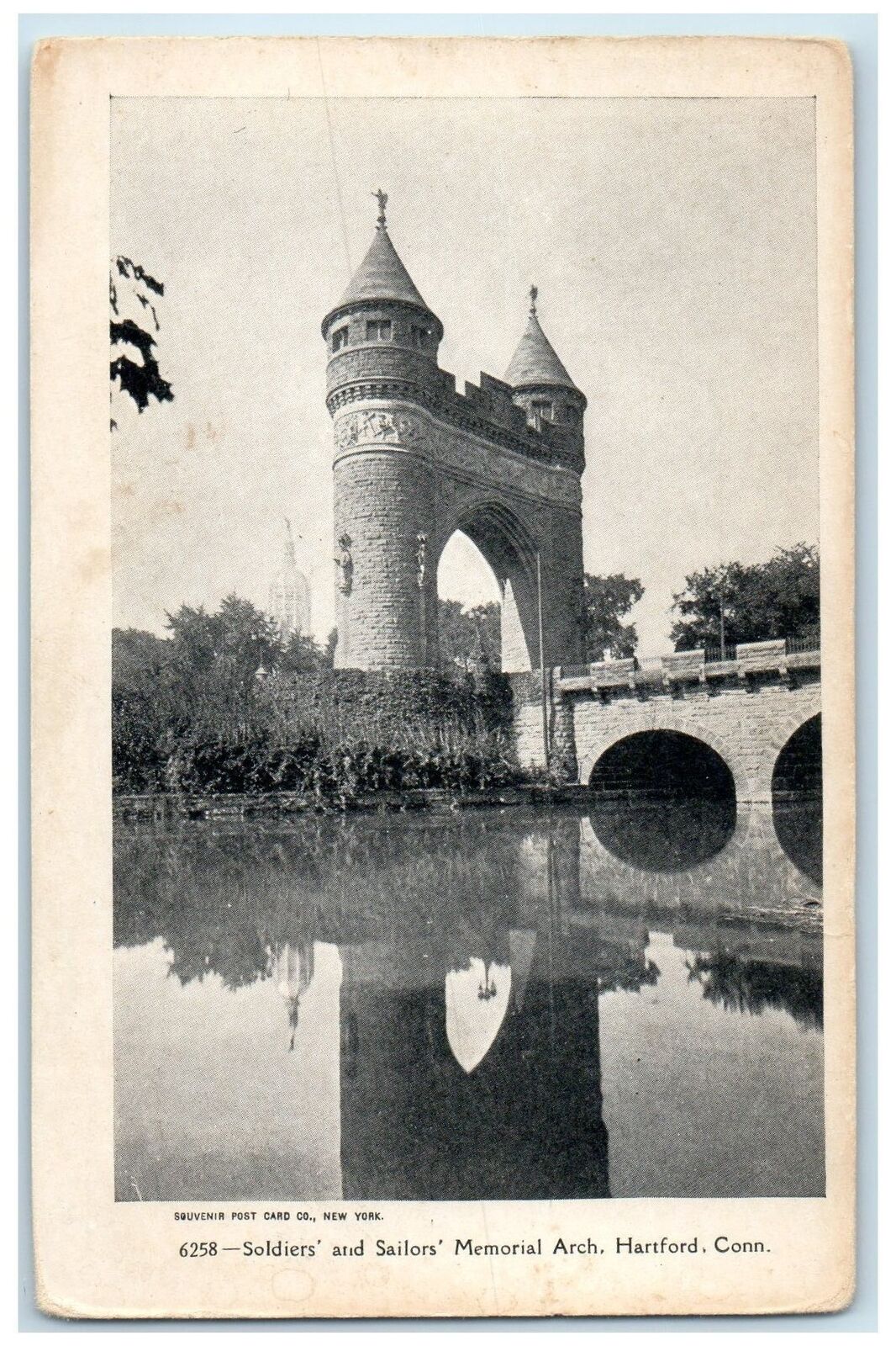 c1905s Soldier's And Sailors Memorial Arch View Hartford Connecticut CT Postcard