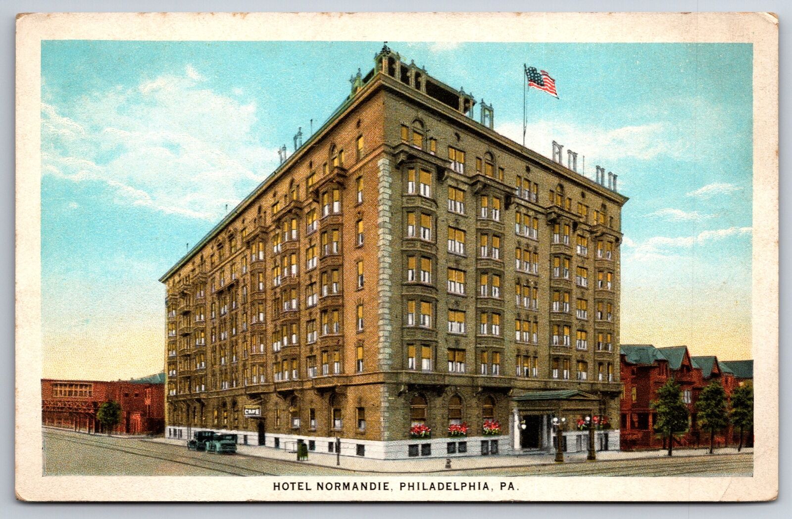 Philadelphia Pennsylvania~Downtown Hotel Normandie~1920s Postcard