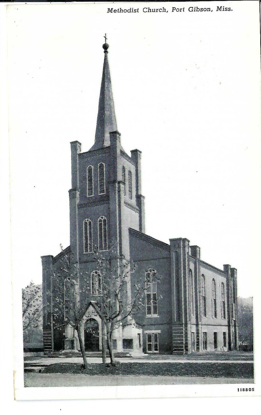 Postcard Mississippi Port Gibson Methodist Church