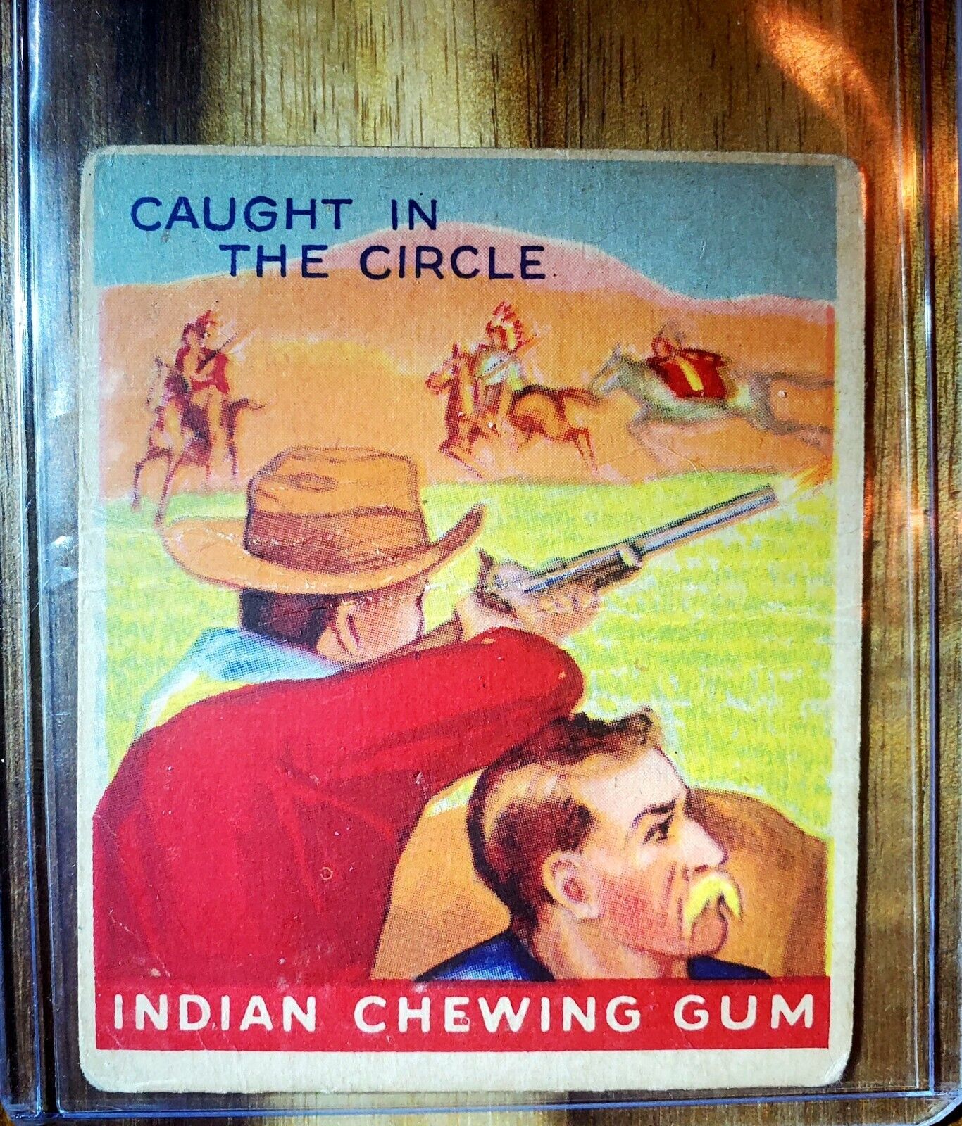 1947 Goudey Indian Gum #84 Caught In the Circle VG/EX ++ Vintage  Crease Free