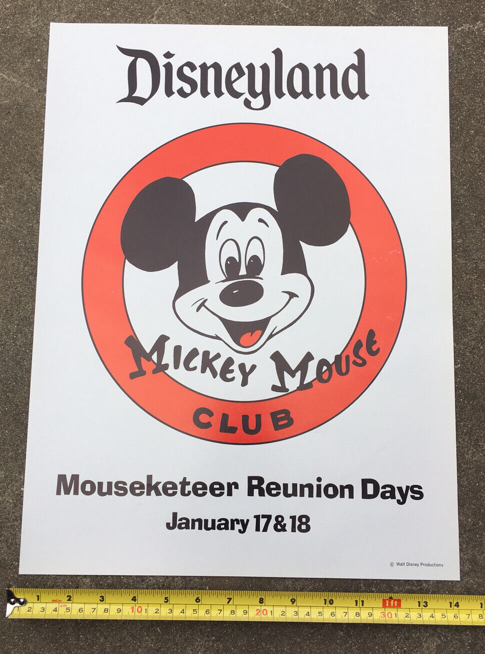 Rare 1981 Disneyland Mickey Mouse Club- Mouseketeer Reunion Days Poster- Ex. Con