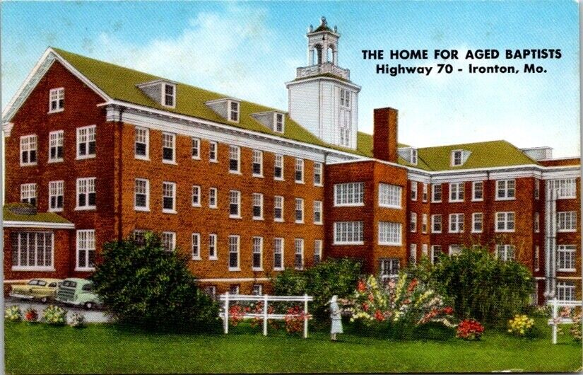 Vintage Postcard Home for Aged Baptists Highway 70 Ironton Missouri MO      Y257
