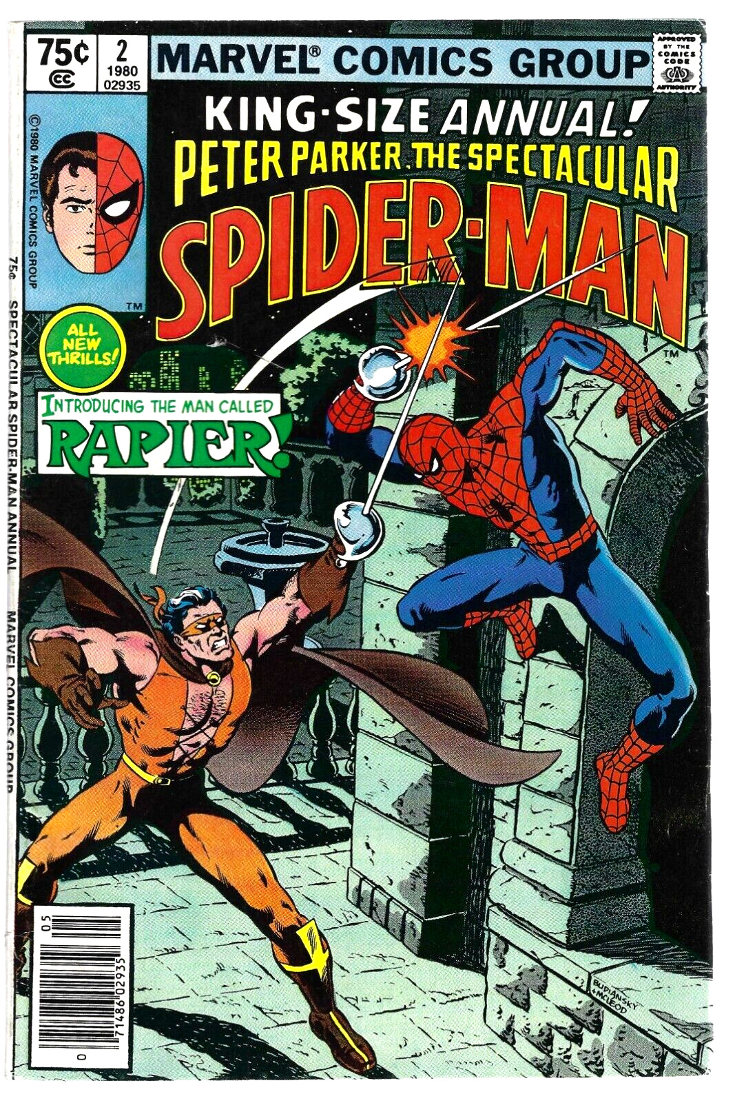 SPECTACULAR SPIDERMAN KING SIZE ANNUAL #2 1980 MARVEL COMICS RAPIER