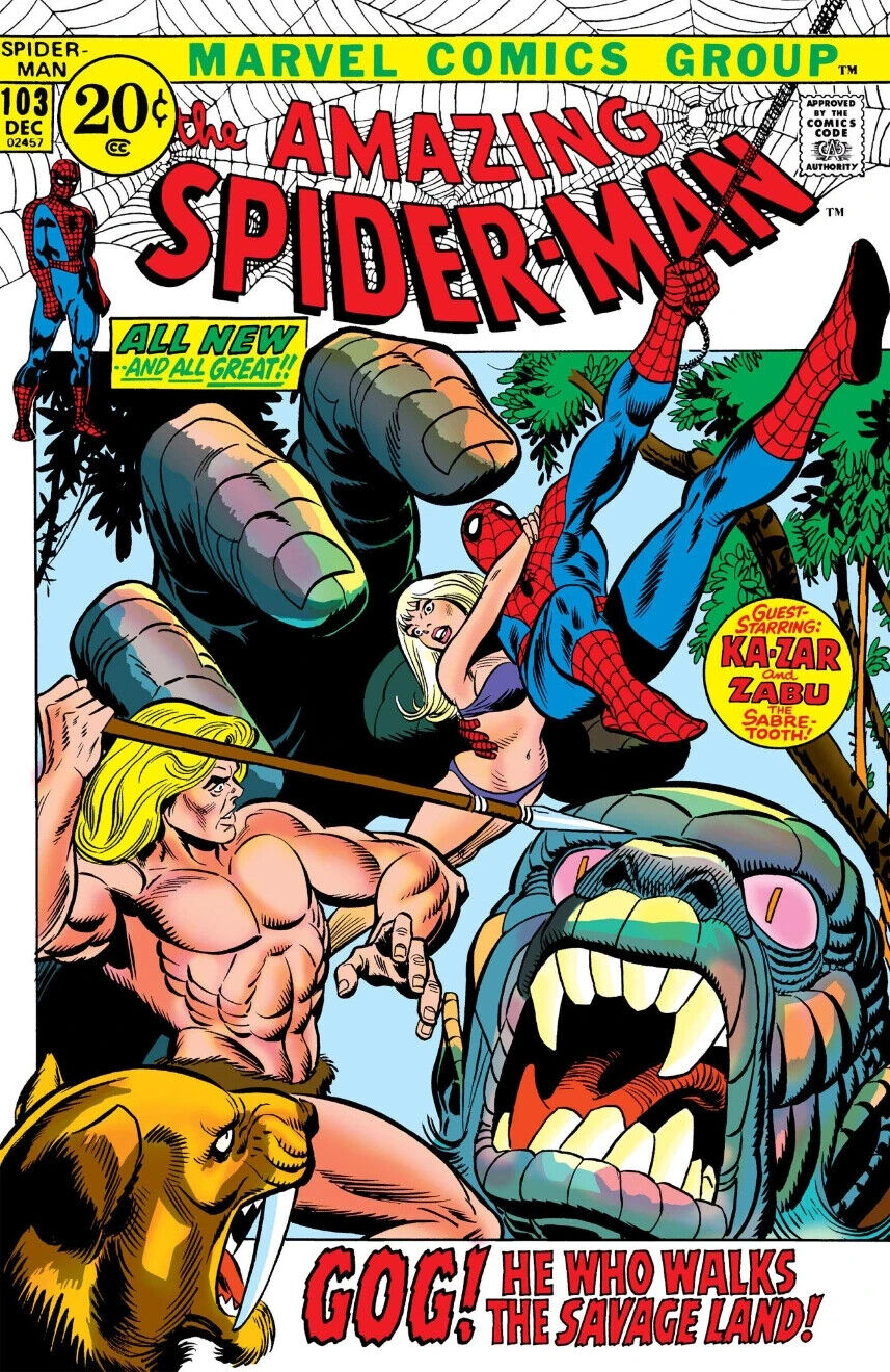 SPIDER-MAN lot deal of 2 vintage comic books with KA-ZAR and SABU & ELECTRO