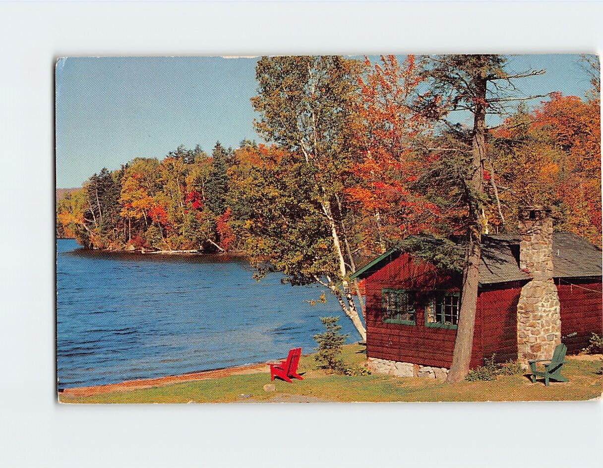 Postcard Lakeside Cabin USA