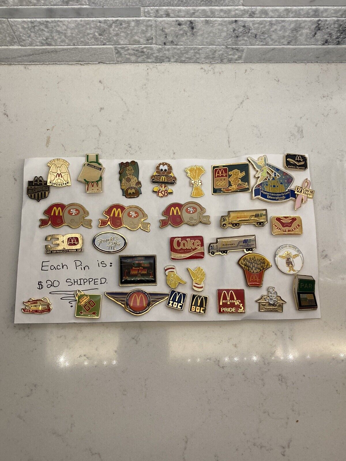 Vintage McDonald’s Pins ***Select One*** Listing Is For 1 Individual Pin.