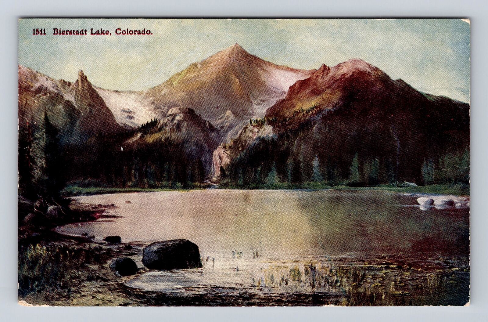 CO-Colorado, Bierstadt Lake, Series #1541, Antique, Vintage Souvenir Postcard