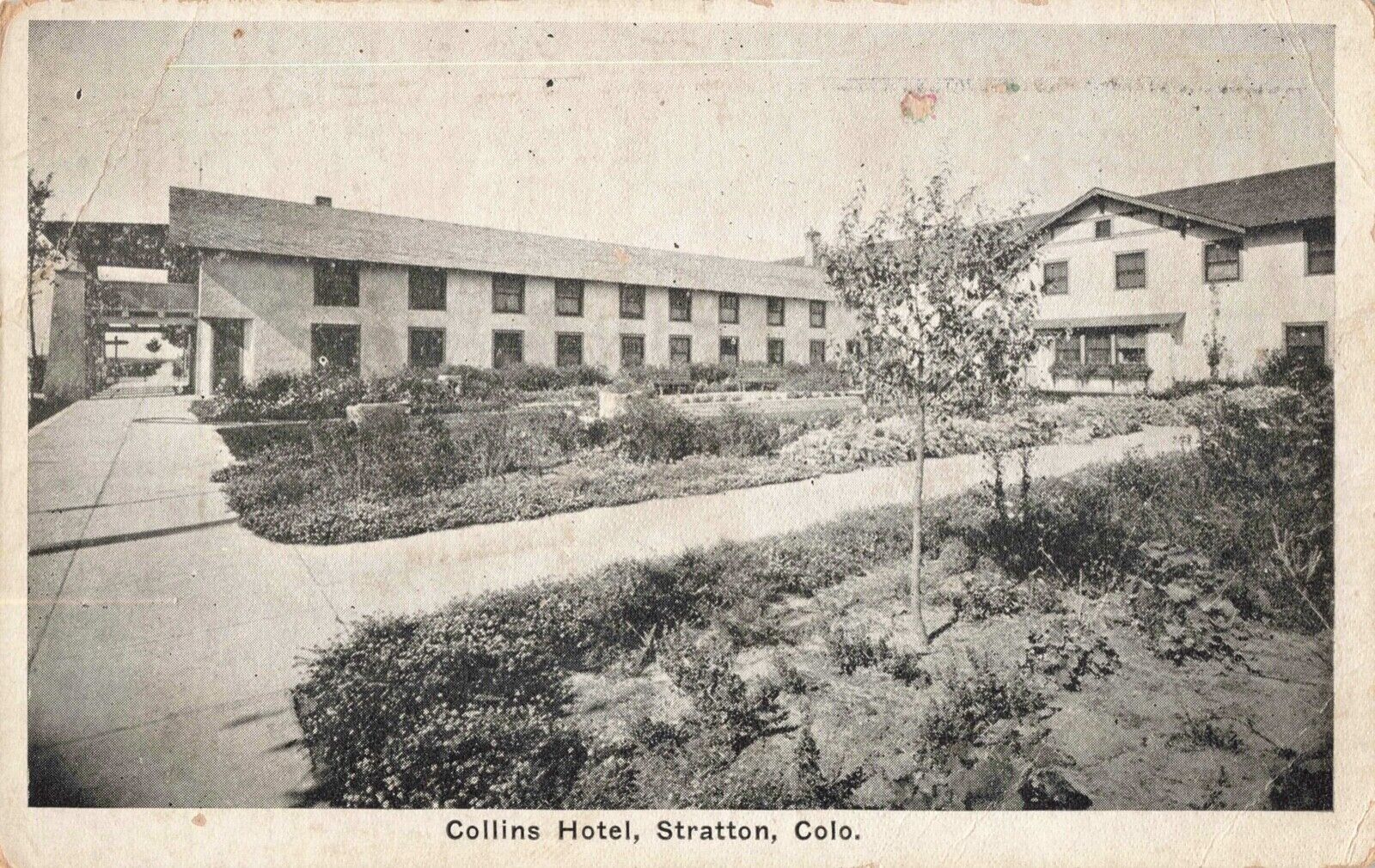 Collins Hotel, Stratton, Colorado CO - Vintage Postcard