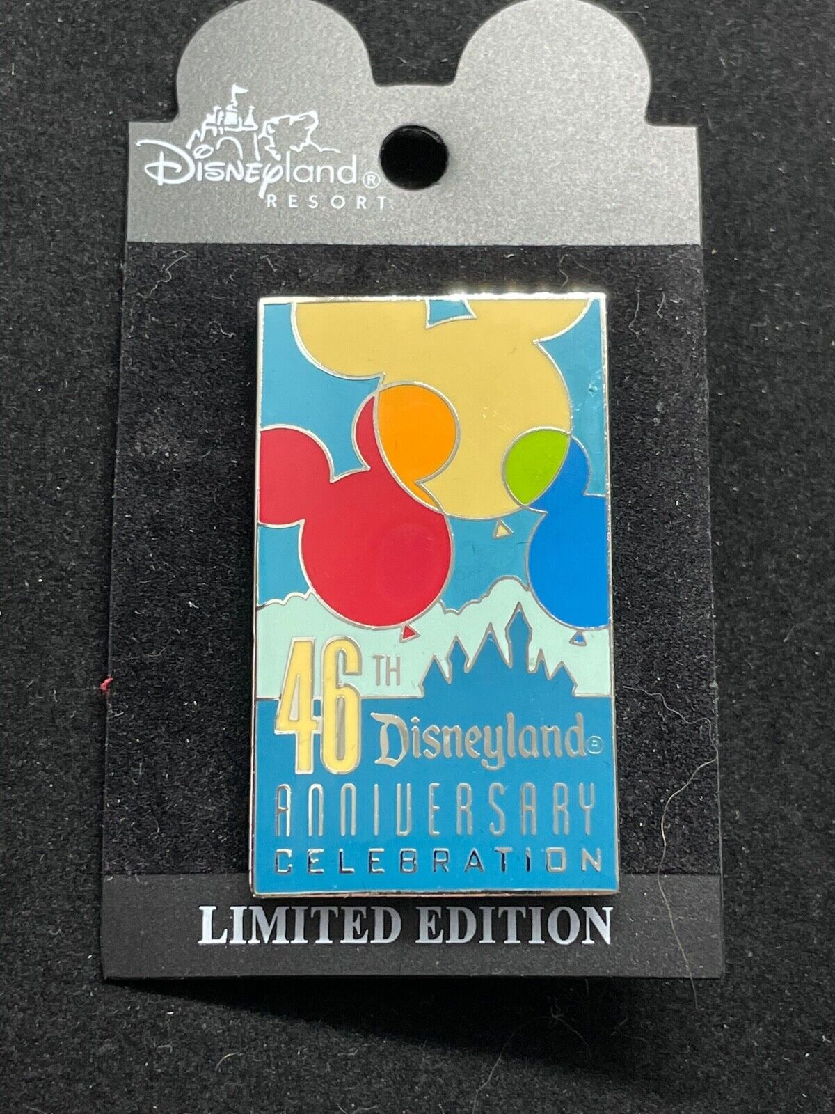 Disney Pin - DLR - 46th Anniversary Balloons Castle Silhouette 5860 LE