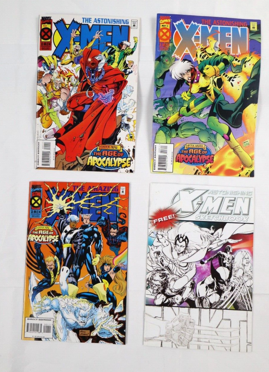 MIXED LOT Astonishing X-Men 1995 1 & 3 / Amazing X-Men 1 / 2018 Sketchbook Comic