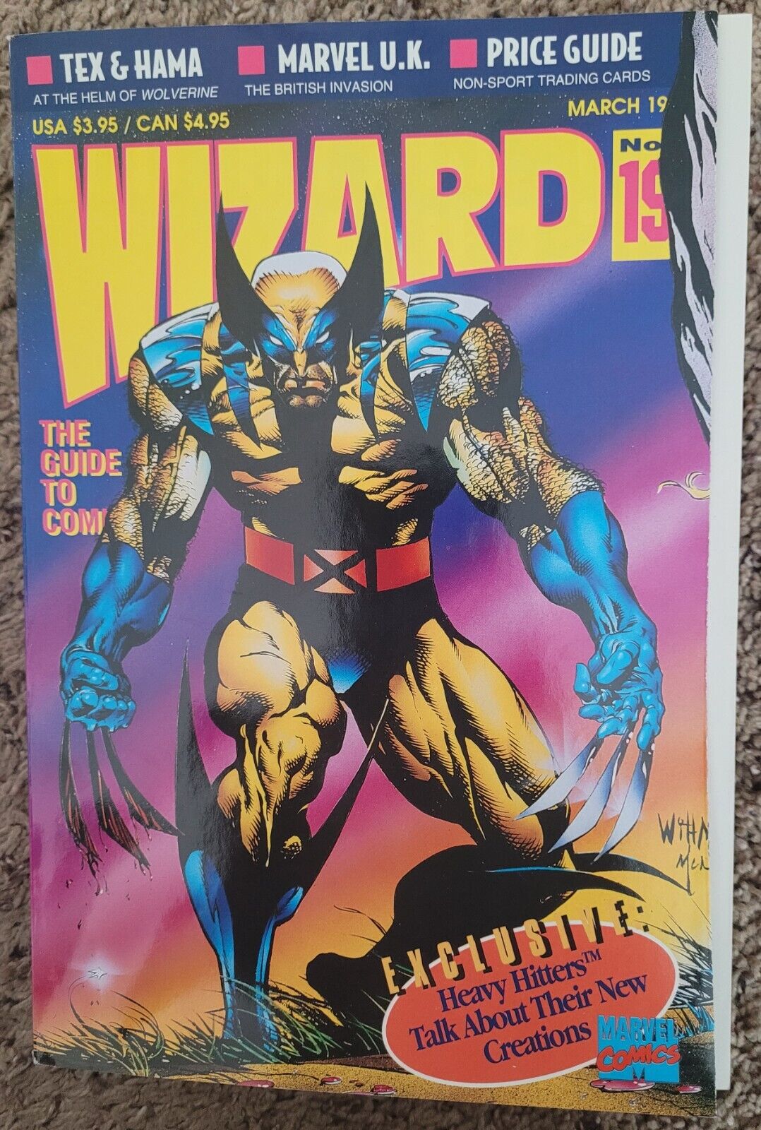 Wizard Magazine #19 Wolverine Cover