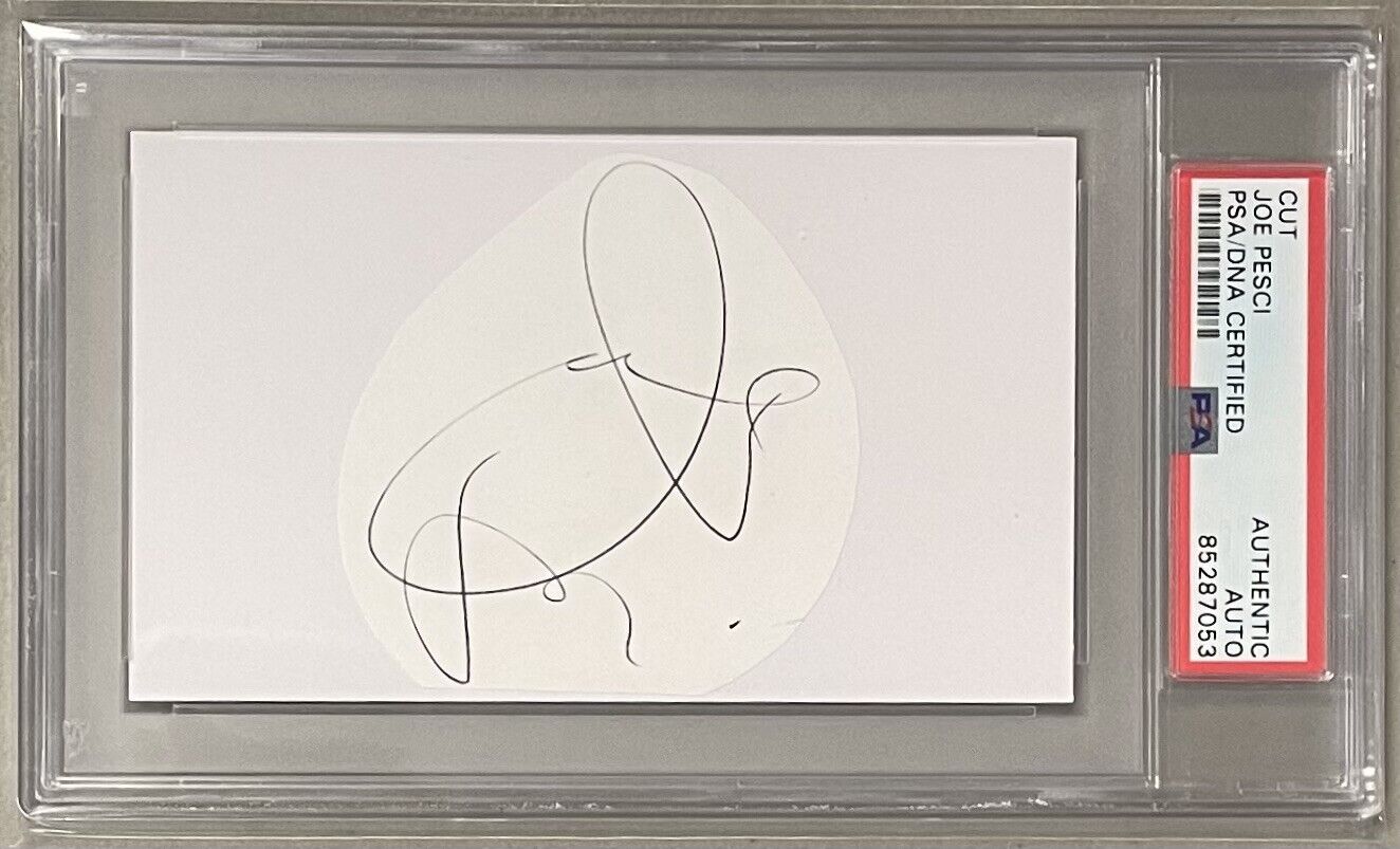 Joe Pesci Cut Autograph Signed Actor Goodfellas PSA Authenticated READ