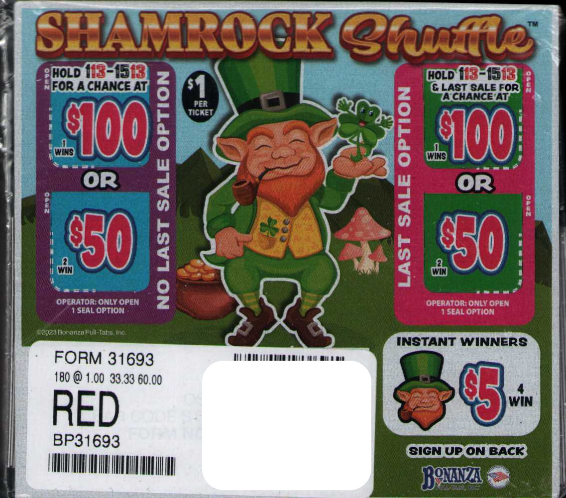 Pull Tickets Instant Tickets - 5 Pack Shamrock Shuffle