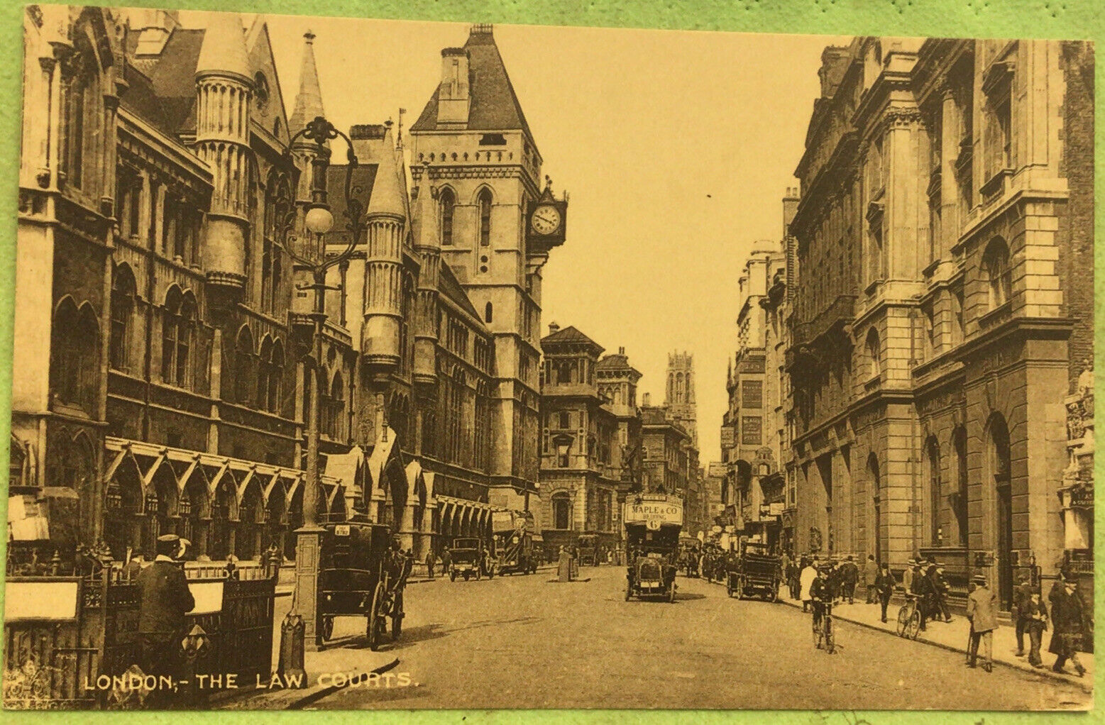 London Law Courts Vintage Postcard