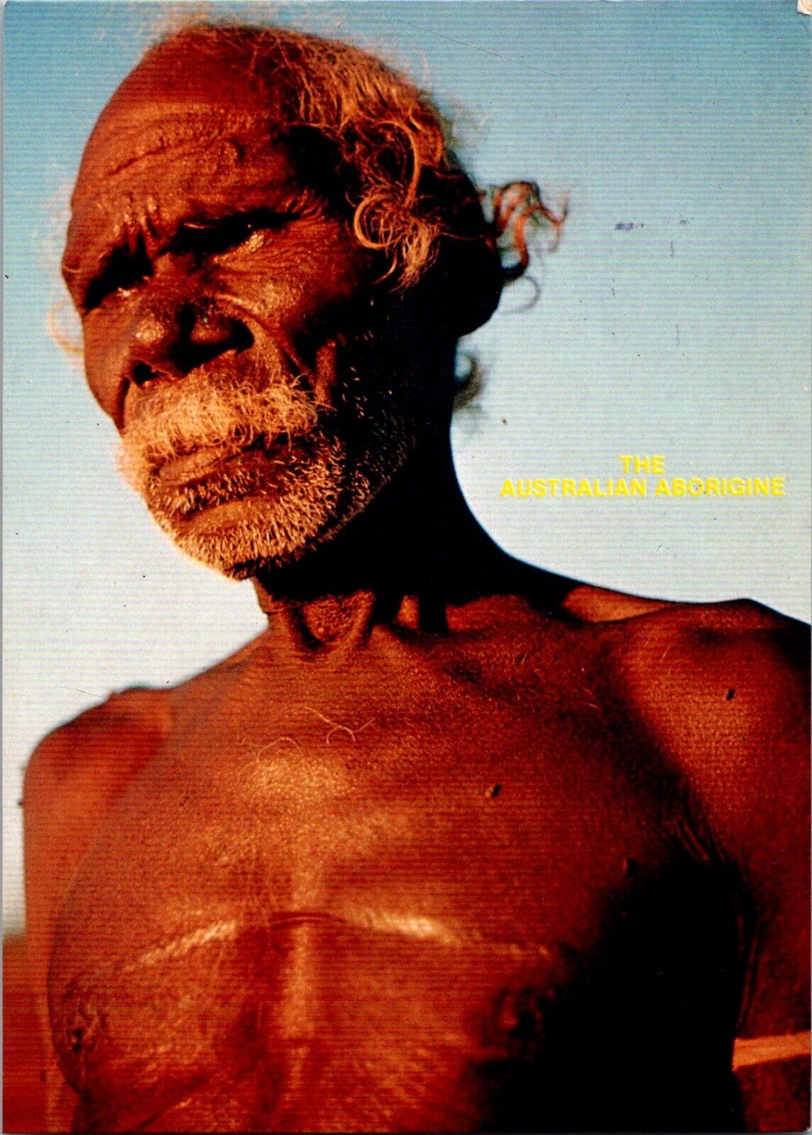 Vintage 1992 The Australian Aborigine Postcard, Sydney Hughes Tribal Elder