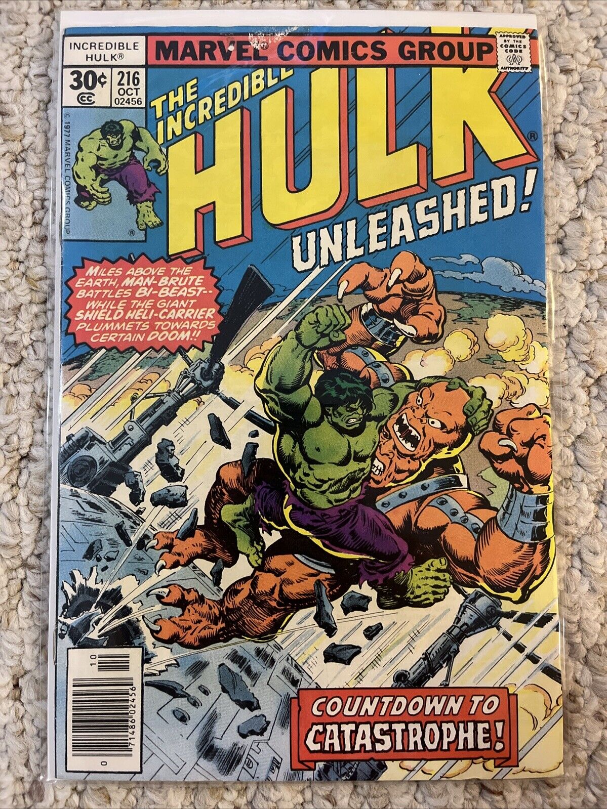 Incredible Hulk (1962) #216 Bi-Beast, Doc Samson Marvel 1977