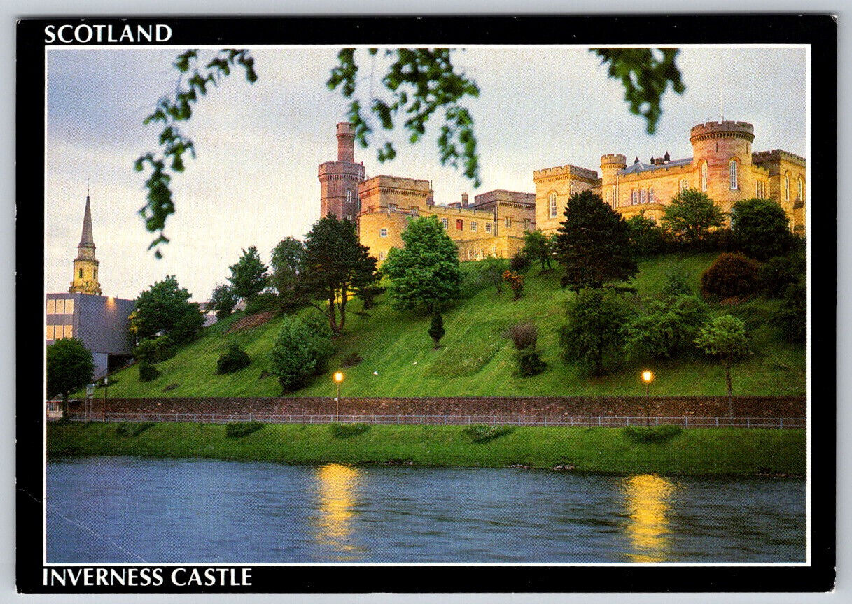 Inverness Castle Inverness Evening over the Castle Scotland Postcard VTG