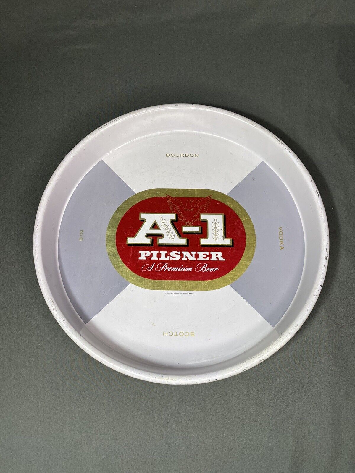Vintage A-1 Pilsner Metal Beer Serving Tray Arizona Brewing Co. Phoenix AZ 13\