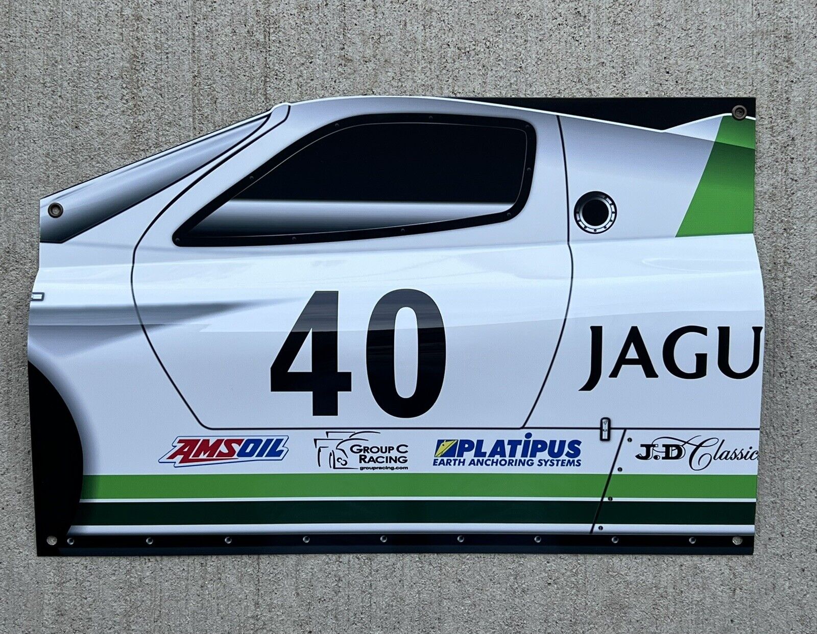 WOW 1985 Jaguar XJR-9 Lemans Style Sign 3D Side View