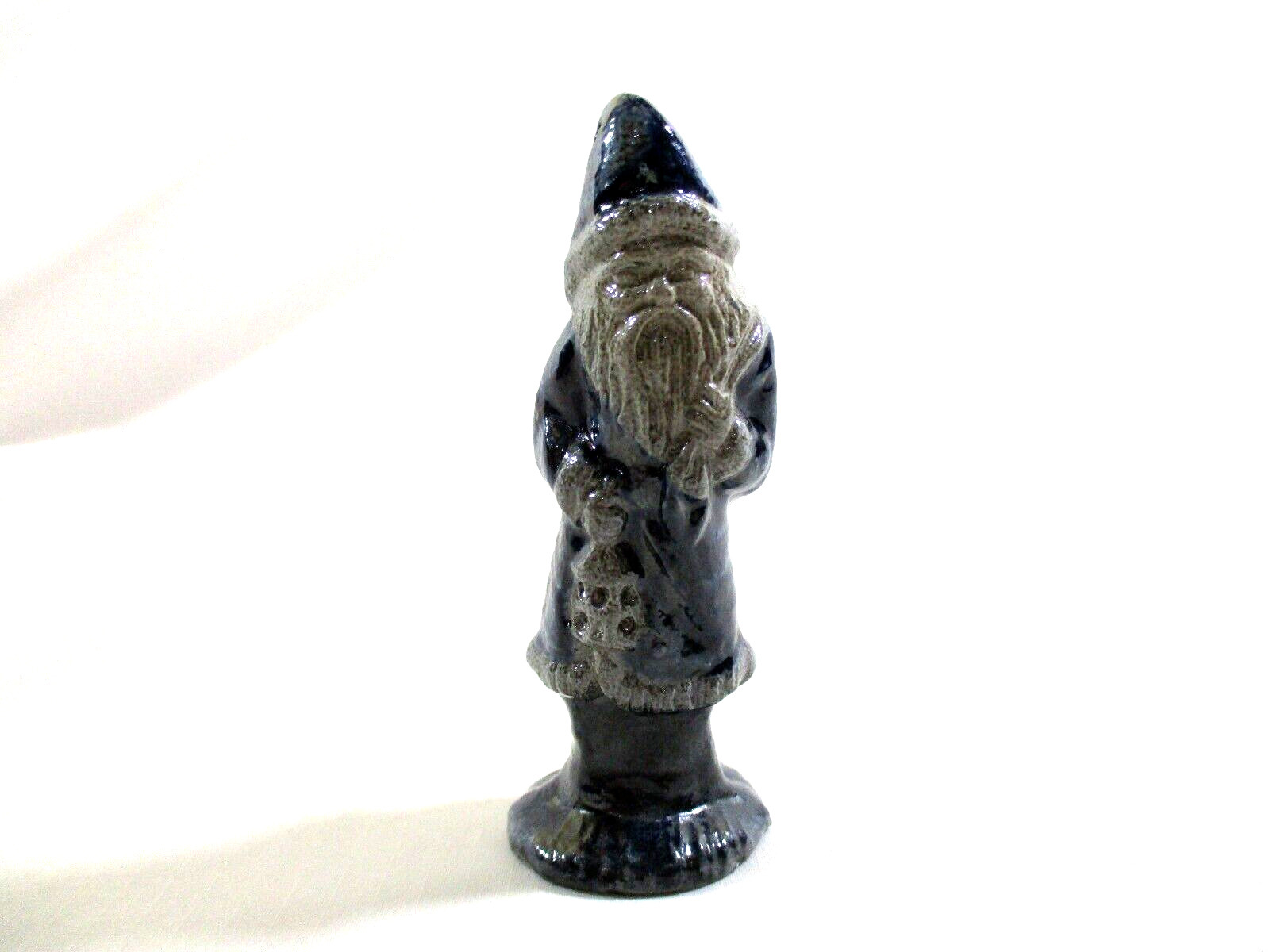 Vtg. 1988 Rowe Pottery Santa Claus/Lantern Salt-Glazed Figurine