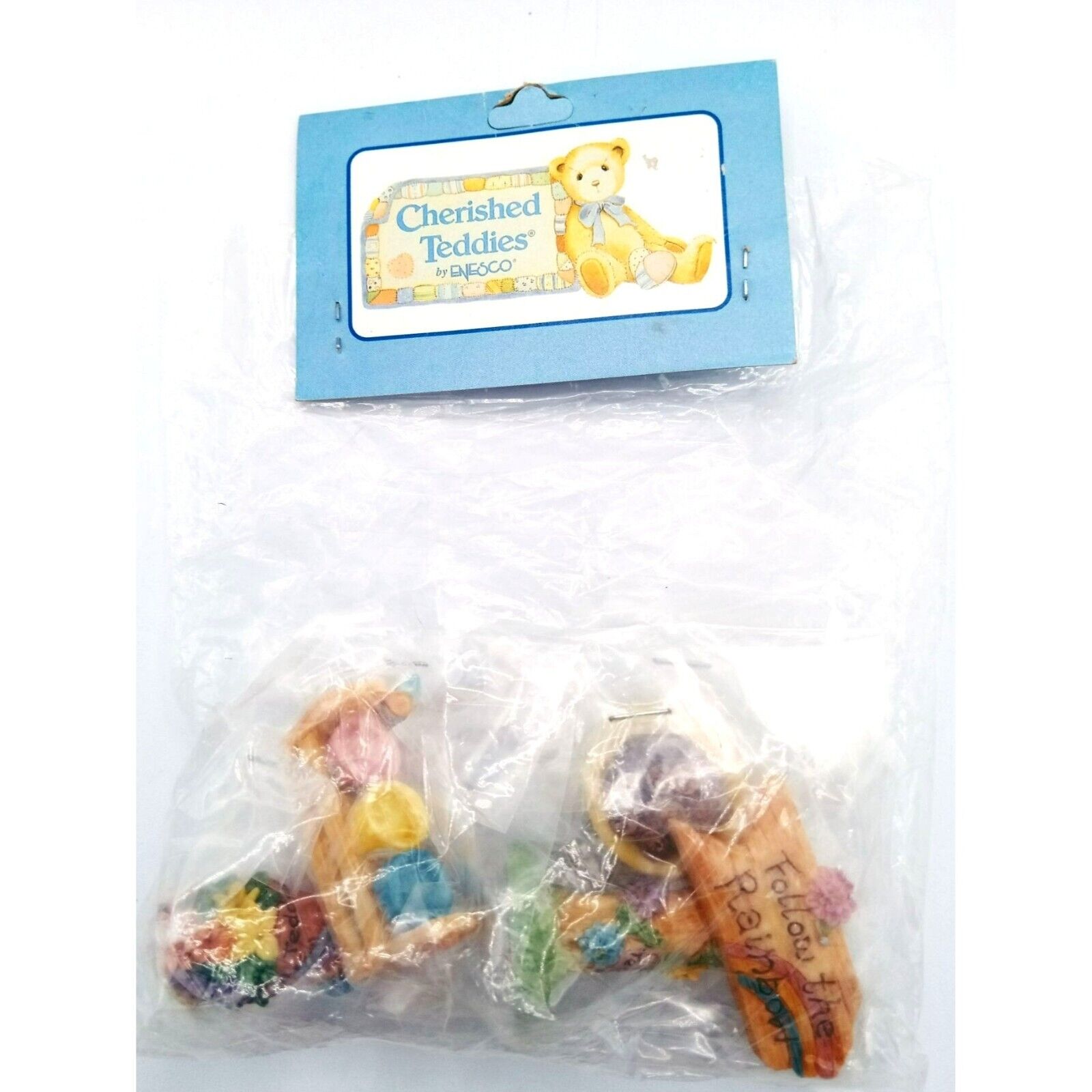 Cherished Teddies by Enesco Follow the Rainbow 310409 Set Collectible Unopened
