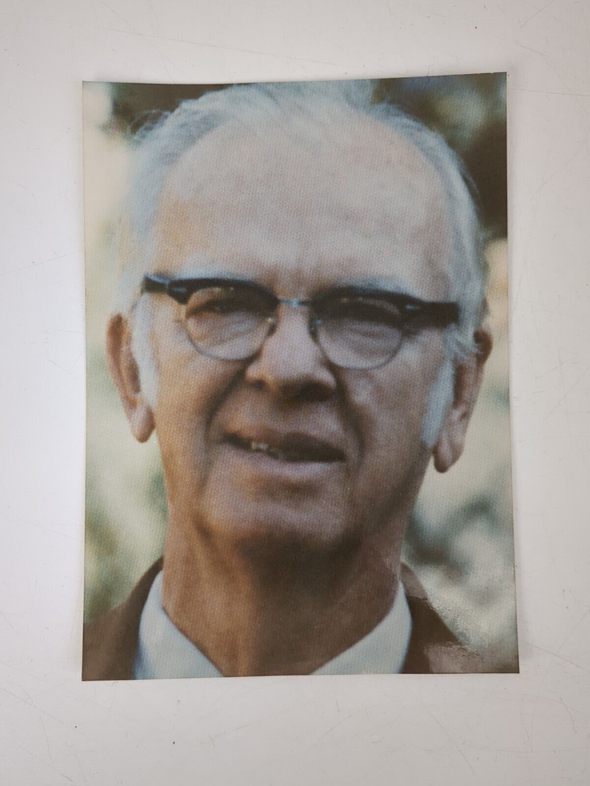 Vintage 1970s Found Photograph Photo Elderly Man Glasses