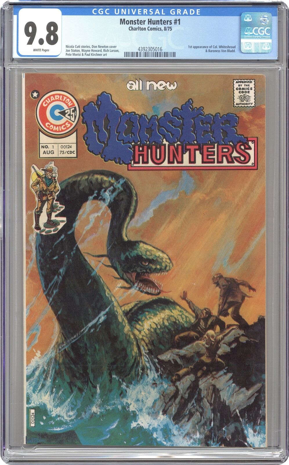 Monster Hunters #1 CGC 9.8 1975 Charlton 4392305016