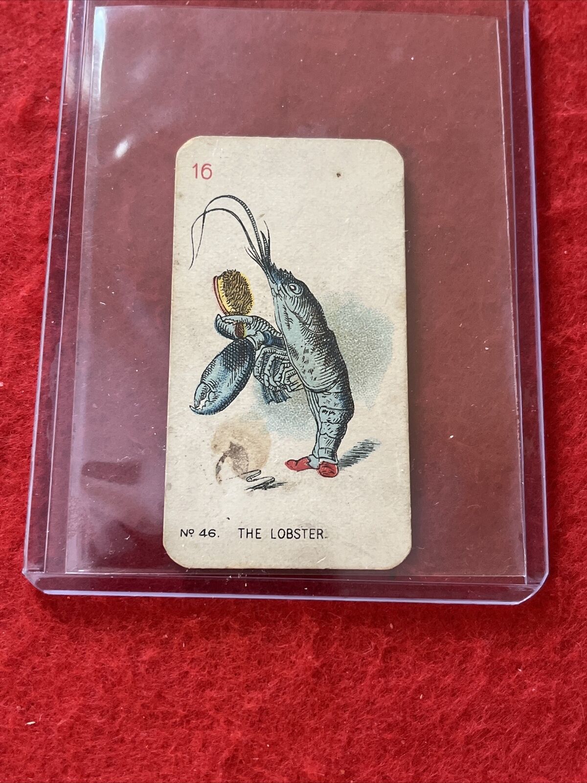 1930 Carreras “Alice In Wonderland” THE LOBSTER Tobacco Card #46 F-G