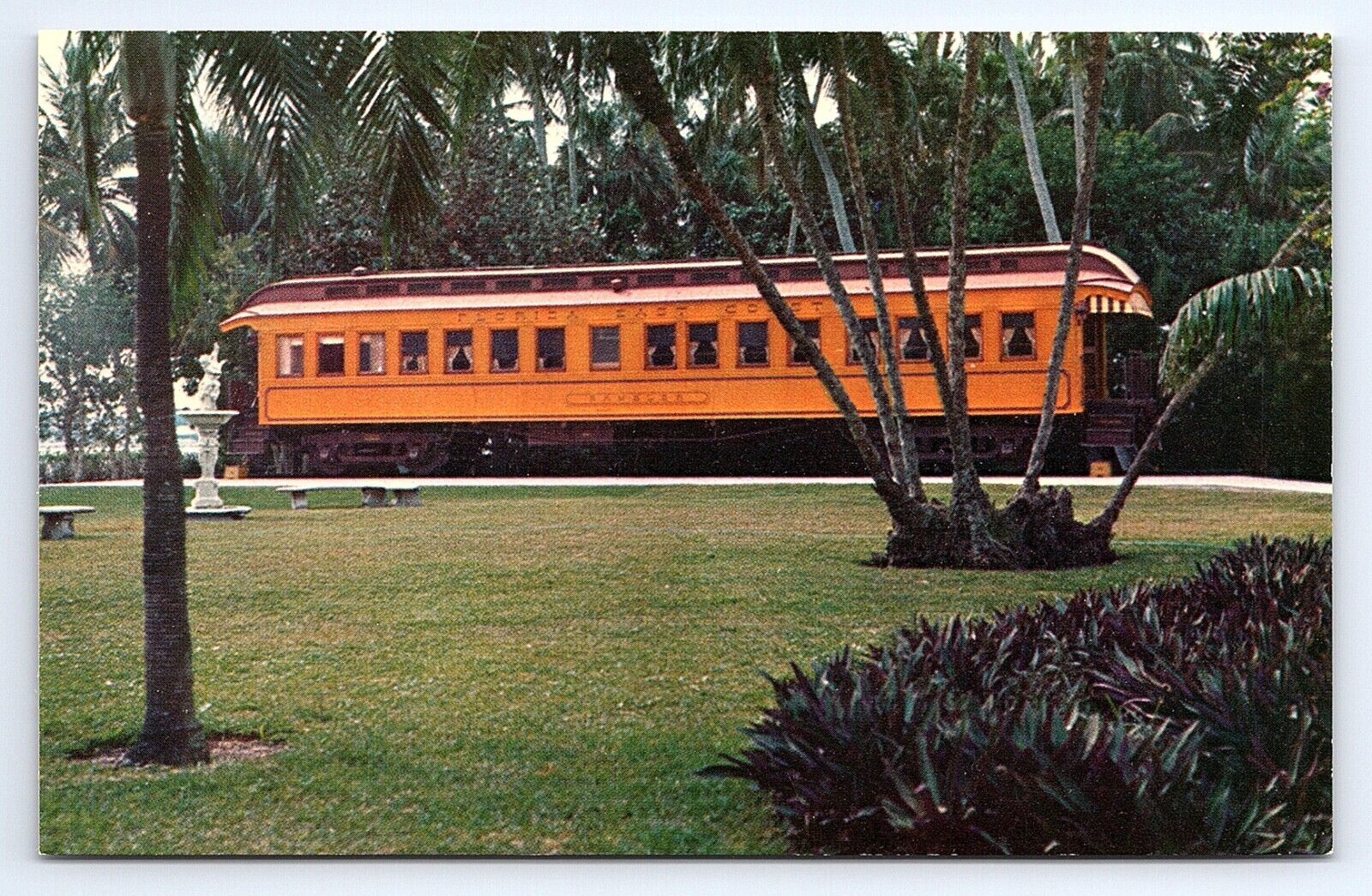Postcard Flagler's Museum Memento of Bygone Days Palm Beach Florida