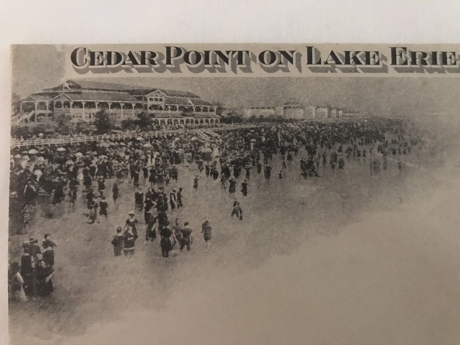 1900 Cedar Point On Lake Erie Ohio Envelope Grand Pavilion + Beach + Boardwalk