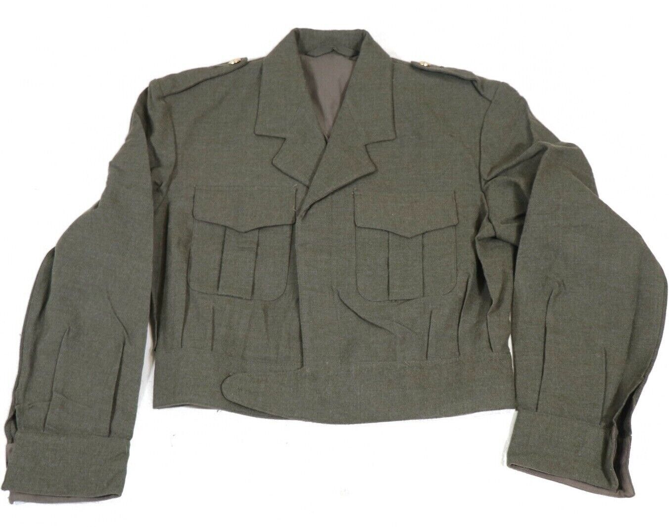 Authentic Belgian Belgium Army Field Ike Jacket Olive OD Eisenhower wool